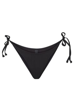 SKIMS▪️Recycled Swim Dipped Tie Bikini Bottom in Onyx